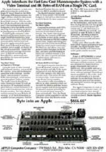 Apple I Computer Introductory Advertisement text advertisment apple I 210x300 - Apple I Computer Introductory Advertisement