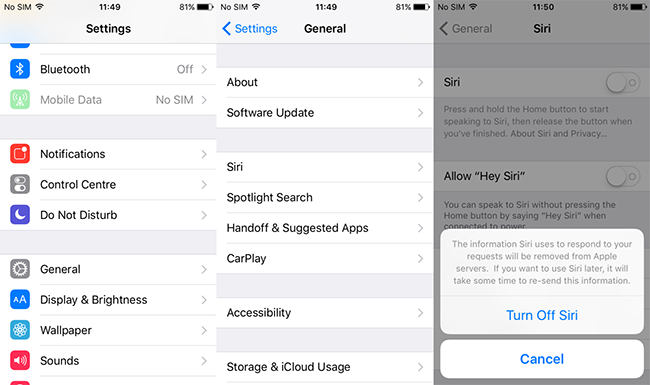 Understanding Privacy When Using Siri understanding privacy when using off - Understanding Privacy When Using Siri