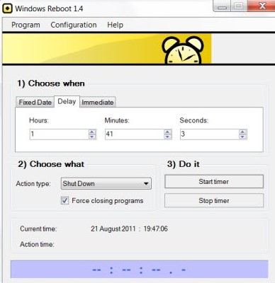 Schedule PC Shut-Down windows reboot - Schedule PC Shut-Down