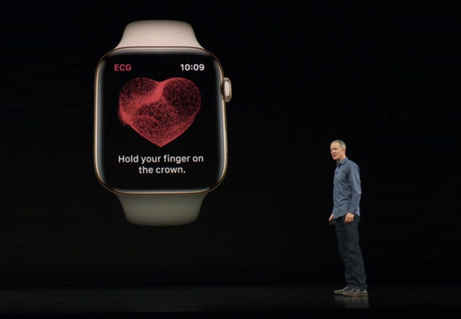 The key innovation in the Series 4 is the electrocardiograph functionality The key innovation in the Series 4 is the electrocardiograph functionality