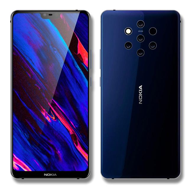 In the upcoming flagship Nokia 9, we expect 5 rear cameras at once In the upcoming flagship Nokia 9, we expect 5 rear cameras at once