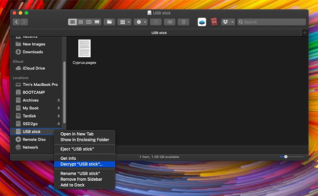 How to Encrypt a USB Drive in macOS Mojave encrypt usb drive macos mojave menu decrypt - How to Encrypt a USB Drive in macOS Mojave
